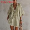 Street Style Mini Dress With Deep V Neck Floral Print For Summer Casual Wear