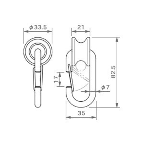 Pulley link for 10-12 stainless steel HJP-7S H-N-0 Z3K
