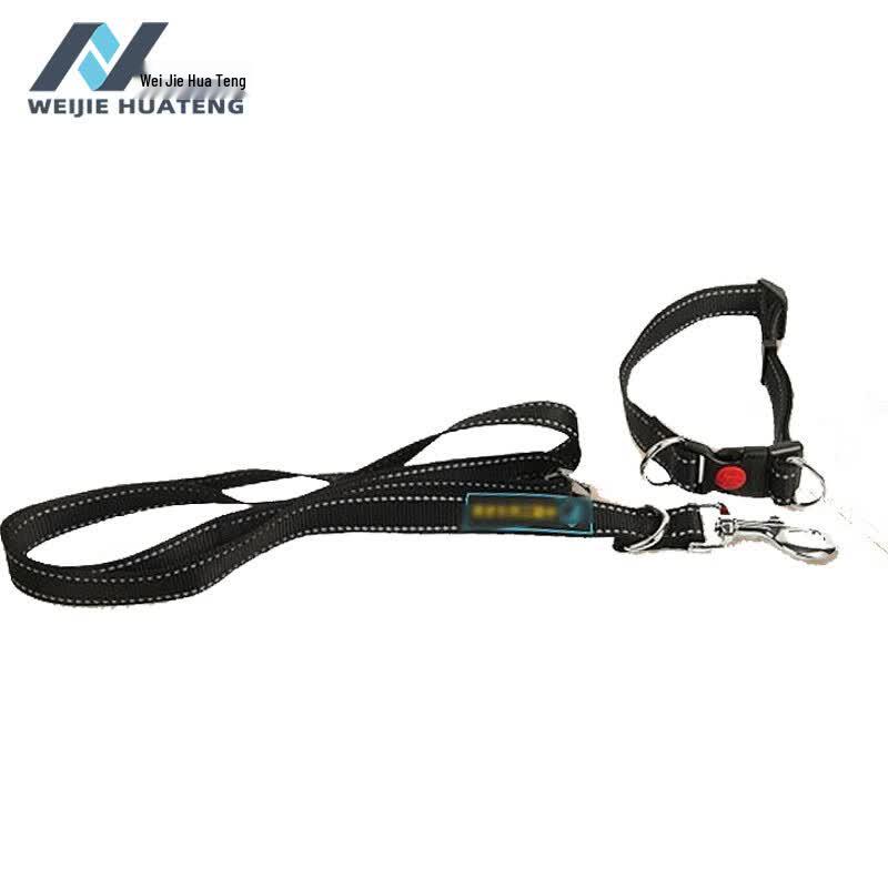 Reflective Tactical Working Dog Leash чёрный