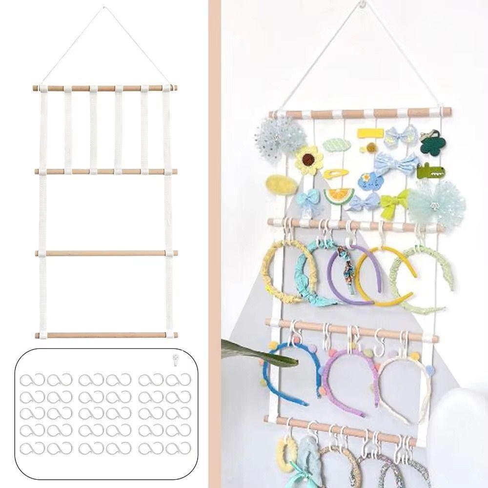 1 Set Space Saving Hair Headband Storage Rack Hook Up Wall Hanging Storage Expecting Moms