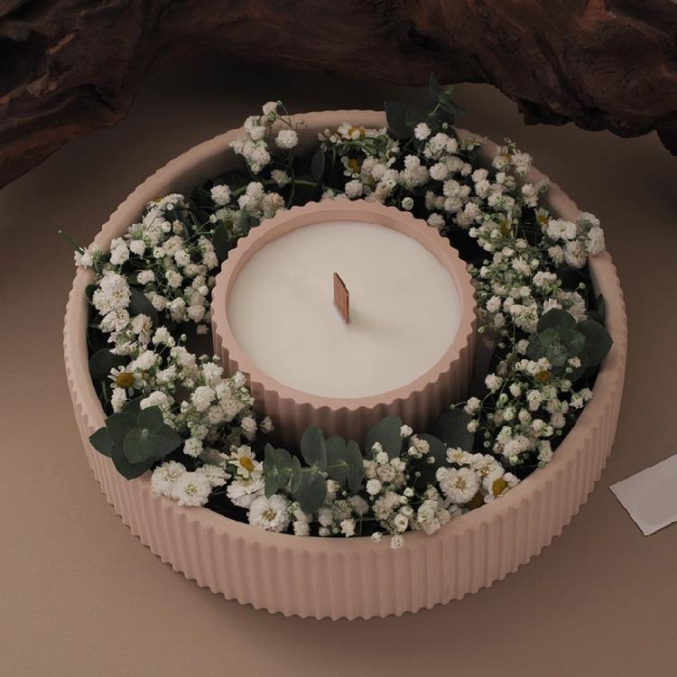 Silicone Candle Holder Mold Candle Plate Mold Jewelry Tray Molds Storage Tray Moulds Silicone Texture for Crafting Lover