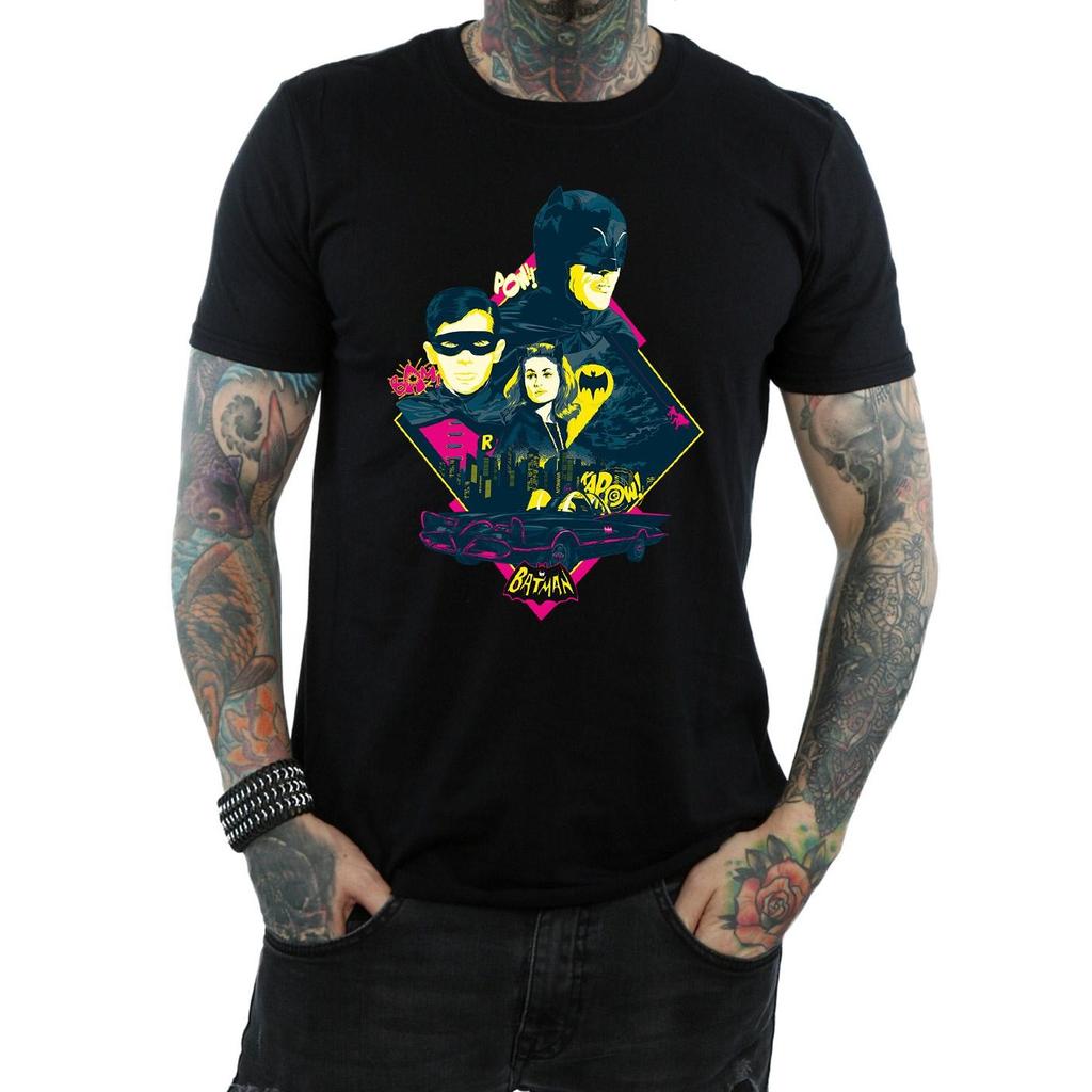 DC Comics Herren-T-Shirt mit Pop-Art-Charakter der Batman-TV-Serie