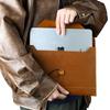 Crazy Horse Leather Portfolio Real Cowhide Leather Padfolio Bag Leather File Storage Bag File Pocket Documents Pouch for Ipad
