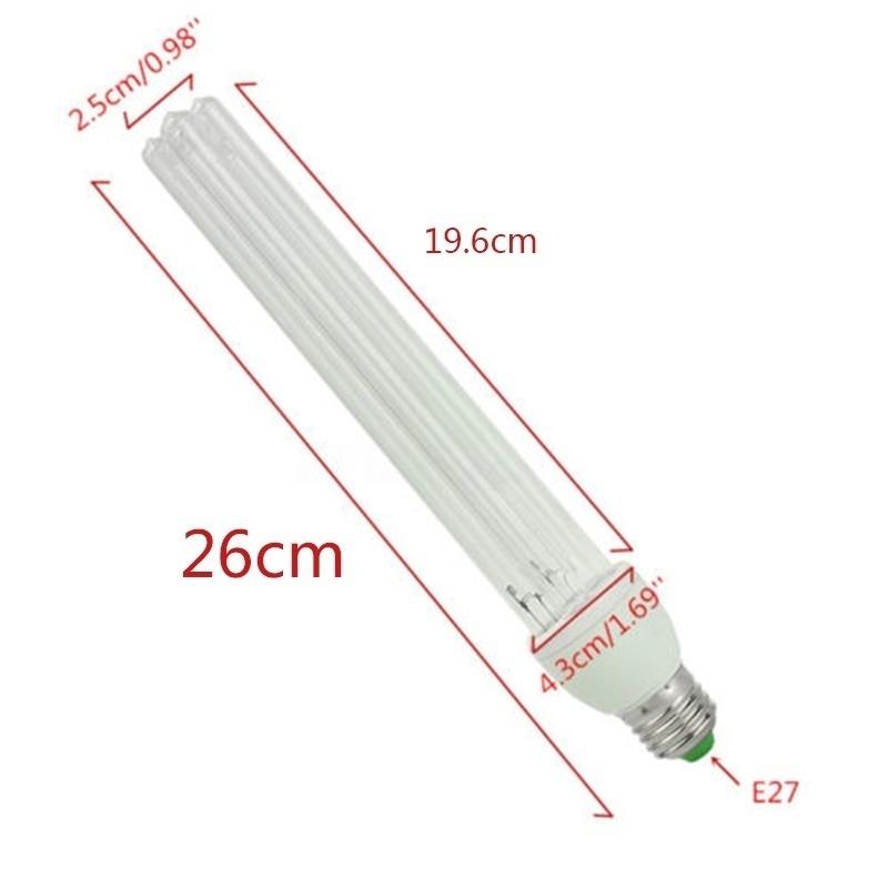 20W UVC Ozone Ultraviolet Compact Germicidal Sterilization Quartz Light Lamp E27