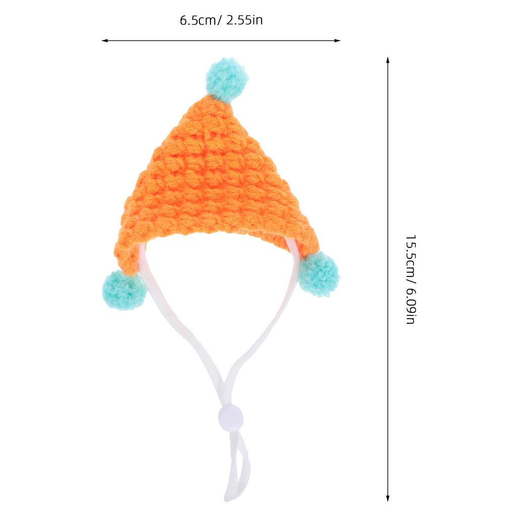 Mini Knitted Small Pet Hat Cute Guinea Pig Hamster Tiny Hat Decorative Photo Prop Rabbit Small Animal Party Costume Accessories
