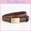 Cinturón de Cuero Clásico Para Mujer Con Hebilla de Aleación Perfecto Para Jeans y Vestidos
