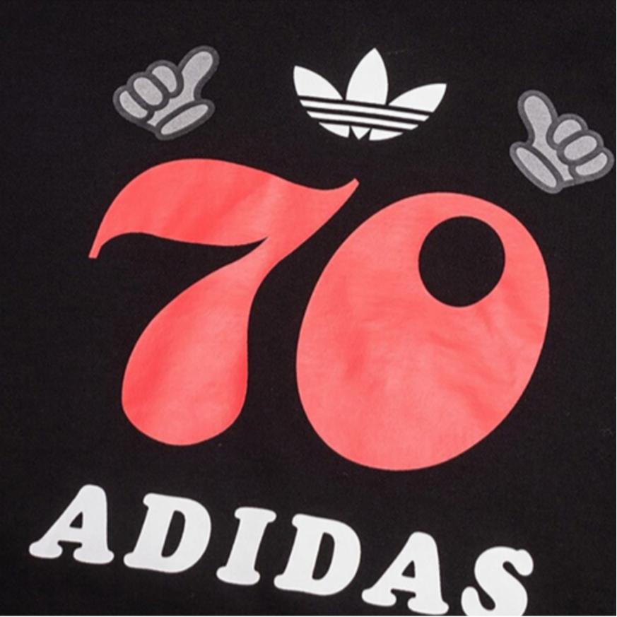 Adidas Originals Trefoil Print Sweatshirt Men Tops Black FT5844