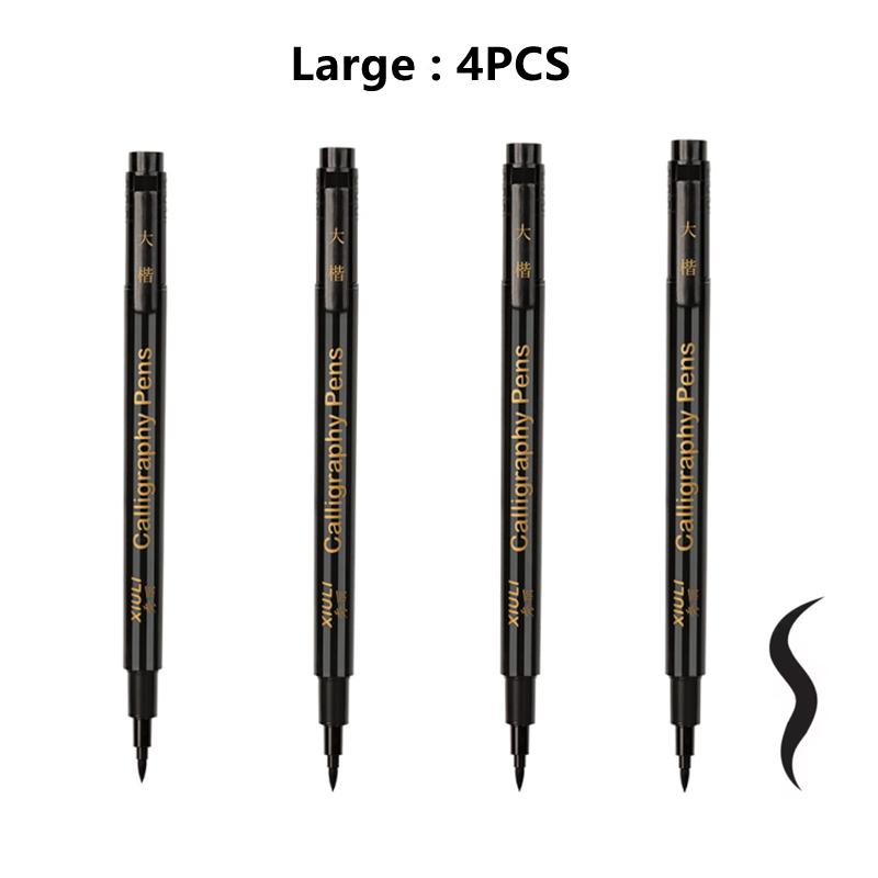 

4Pcs Calligraphy Art Marker Pens Brush Pen Art Marker Craft Supplies Art Writing Office School Supplies Stationery Student