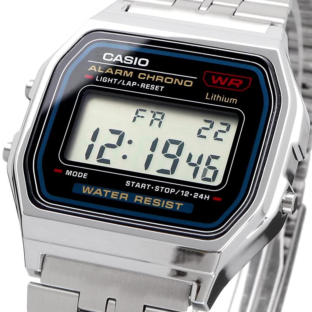 Casio STANDARD Cheap Casio Unisex Digital Silver Watch, Men's/Women's A159W-N1 [Used]