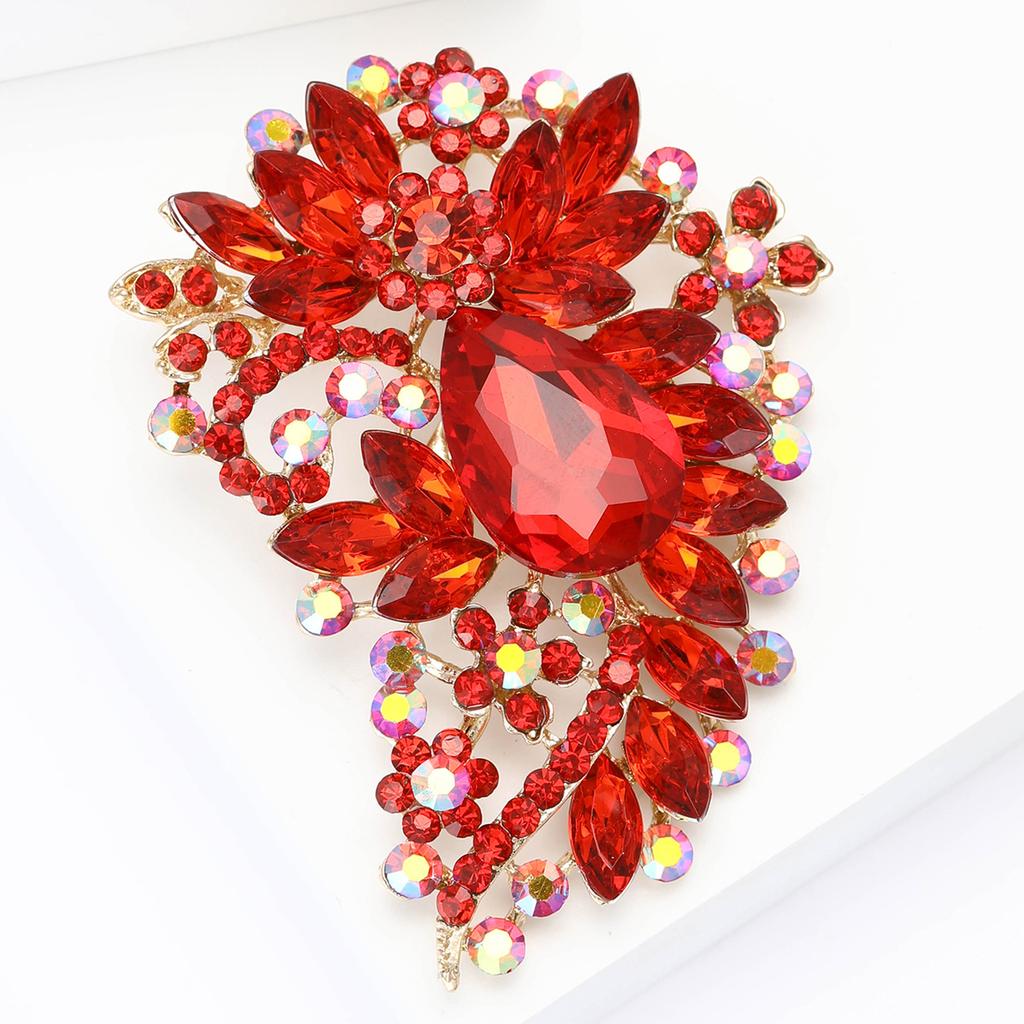 Hochwertige Legierung Voll Diamant Glas Brosche Exquisites Temperament Damen Anzug Mantel Korsage Schmucknadel