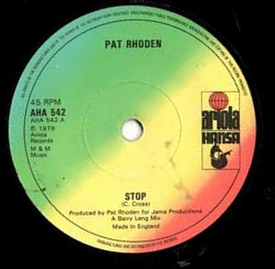 

7inch Record PAT RHODEN - Stop AHA542 Ariola Hansa 1979 UK Reggae, Ska & Dub Used
