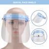 10pcs Dental Face Shield Waterproof Antifog Protective Face Cover with Frame