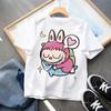 Kids 2-13Y+ T-shirts Children Cartoon Cute Short Sleeved Shirt Boys Girls Summer Travel Fashion Clothing Cotton White Kids Clothes