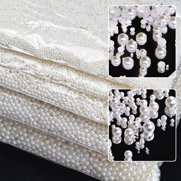 Pearls Nail Charms 3d Nails Art Decorations Flat Back Half Round Nail Pearls