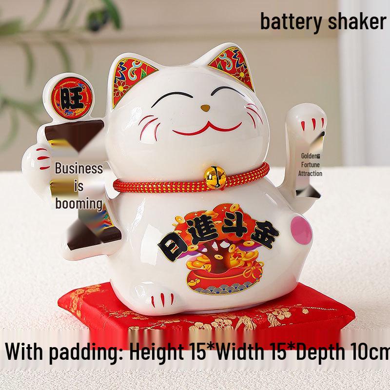 Large Lucky Cat Maneki-neko Ornament Shop Decoration for Home or Cashier Counter Opening Gift