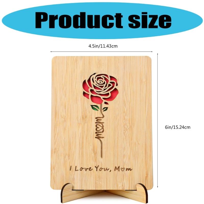 User Friendly Engraved Wedding Anniversary Card Birthday Gift Wood Accessories Decoration Piece Celebration Card