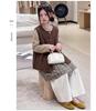 Girls' Korean Style Autumn Set: Vest with Plaid Ruffle, Wide-Leg Pants, Three-Piece 2026