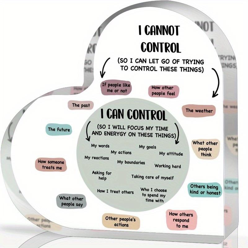 

Things I Can Control Heart - Mental Health Decor for Therapy Offices & Bedrooms чистый