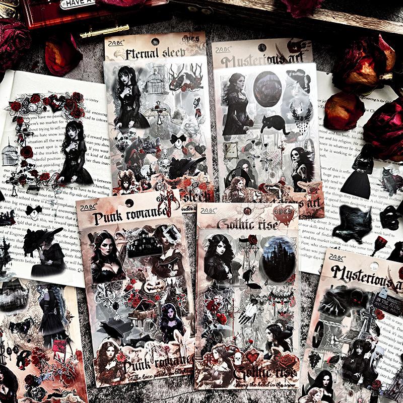 Autron Tuborg Gothic PET Stickers: Dark Retro Collage