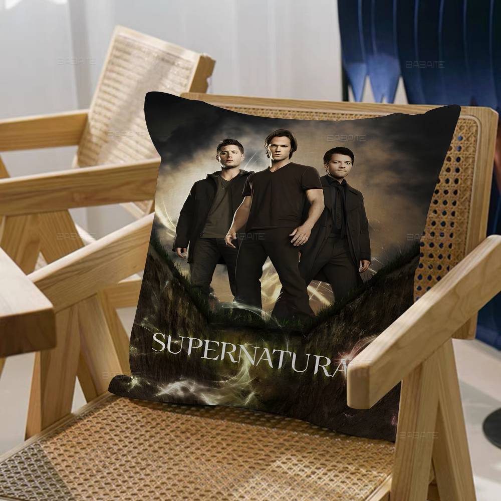 S-Supernatural Tv Play Pillow Gift Home Office Decoration Bedroom Sofa Car Cushion Cover Case 45X45