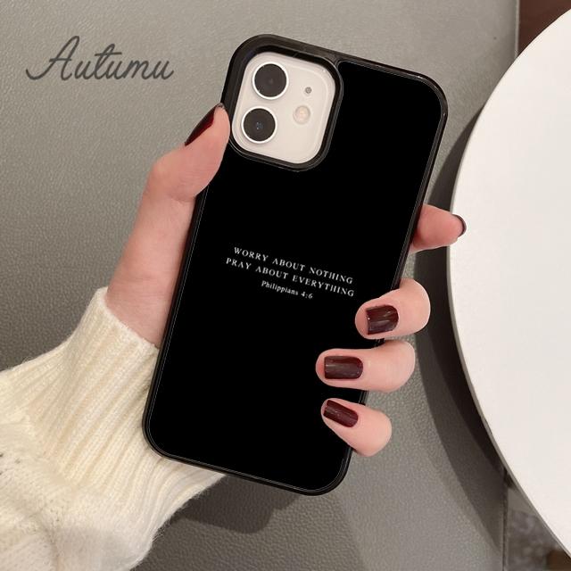 

Біблія Філіппійців Ісус Христос Християнські вірші Phone Case for iPhone 11 12 13 14 Pro Max mini XR XS SE 2020 7 8 Plus Cover shell iPhone 12or12pro