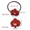Women Girls Multiple Colors Neck Ornament Simulation Butterfly Orchid Graduation Ball Fashion Accessories