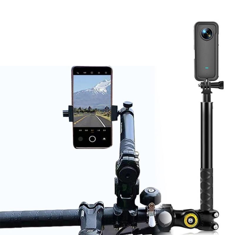 Handlebar Camera Mount Bracket and Stick For Riding Cycling Tracking for Motorcycle Bike Selfie Stick