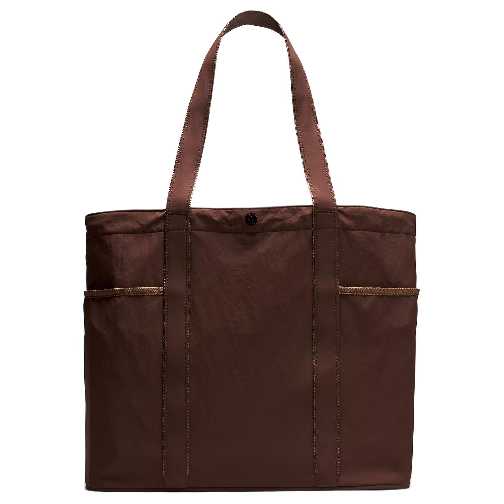 Lululemon Daily 20L Fashion Minimalist Snap Closure Recycled Nylon Tote Bag Unisex Tote Bag Mocha LU9BSDS-069555 Mocha