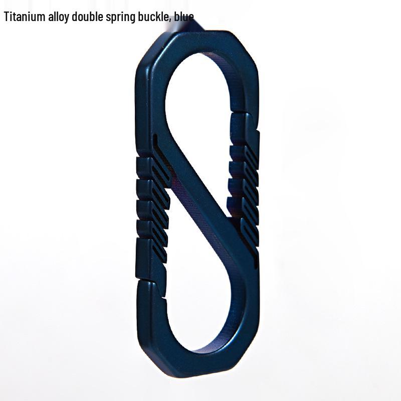 Titanium Alloy Quick Release Keychain & Waist Hanger for Men & Women синий