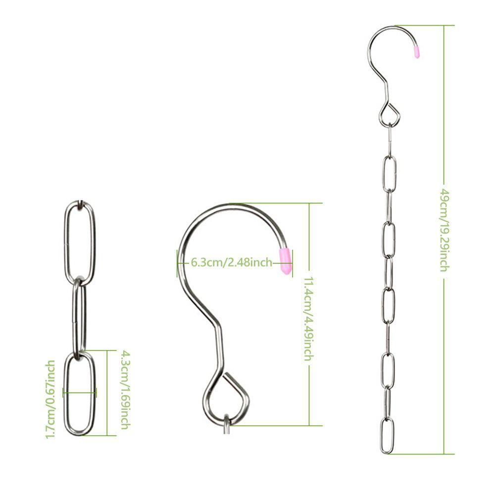 Metal Hooks Clothes Drying Rack Iron Chain Foldable Clothes Hangers Space Saving Multi-port Hangers Hooks Closet Organization