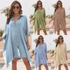 Stylish Bamboo Cotton Loose Bikini Cover-up Cardigan for Beach and Sun Protection