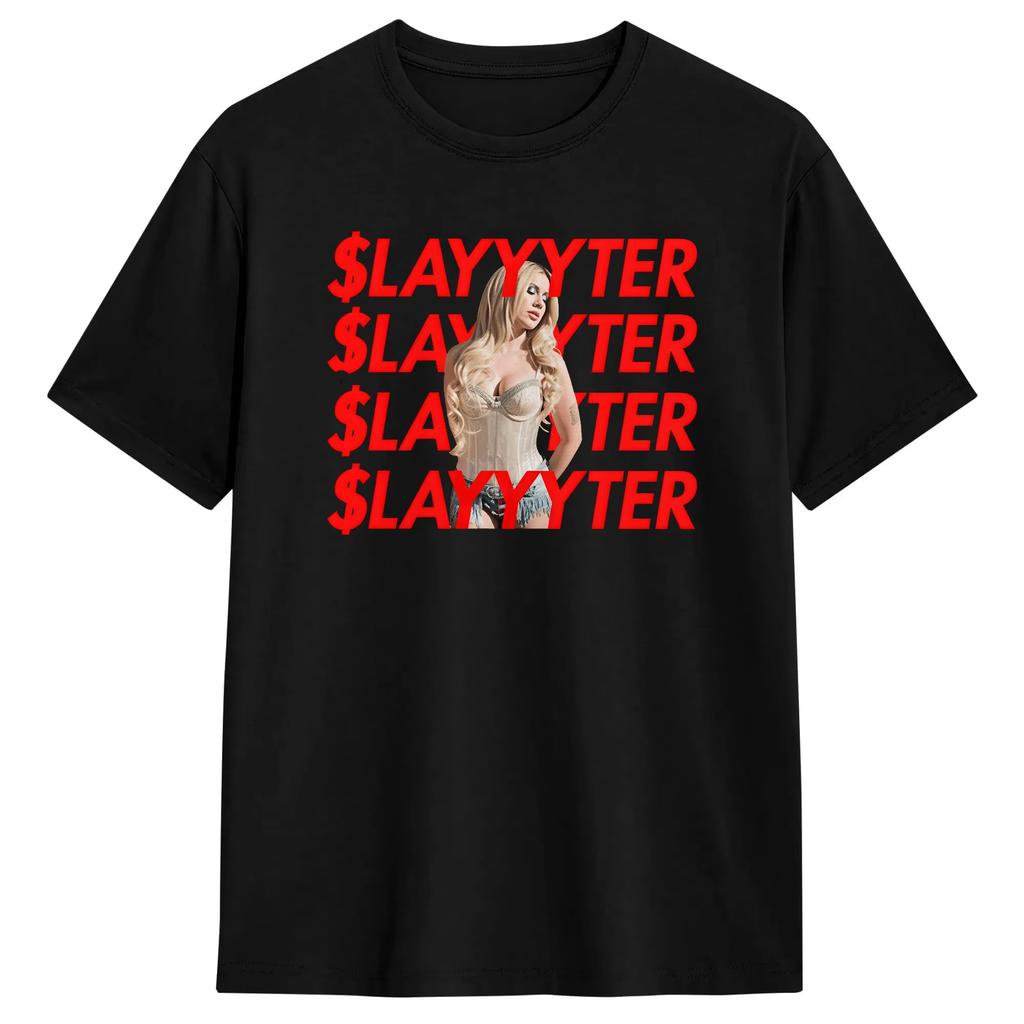 1ks Slayyyter Worst Girl In America Bavlněné tričko Unisex Pánské Dámské Dětské Streetwear Ležérní Top s krátkým rukávem