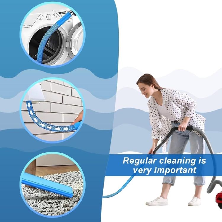 Washing Machine Cleaning Tool Flexible Hose Connector Reusable Dryer Vent and Duct Vacuum Adapter Plastic Texture