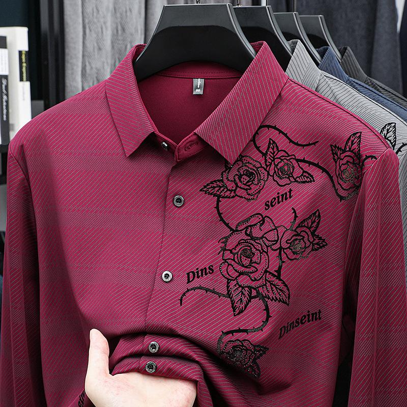 Autumn Long Sleeve Shirt Casual Top Printed M