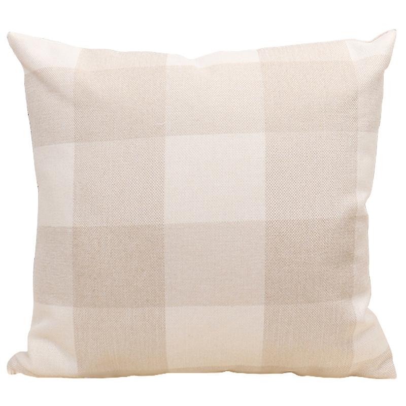 Sofa Pillow Plaid Nordic Office Pillow Bed Backrest Car Waist Pillow Cover