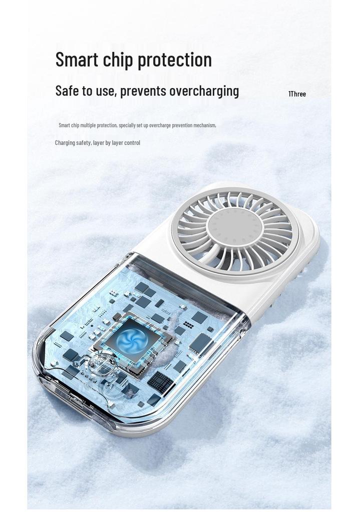 Dual-Use Portable Folding Neck Fan: Handheld, Desktop, Low Noise, Strong Wind, Outdoor-Friendly.