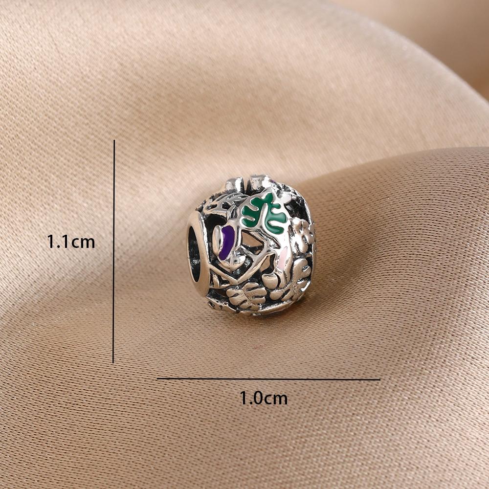 Blue 925 Silver Dolphin Octopus Turtle Swallow Pendant Bead, Suitable for European Bracelet DIY Women's Jewelry Accessories