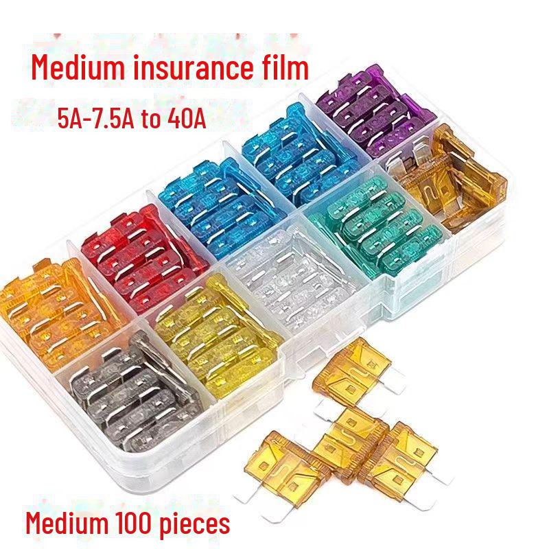 Mixed Car Fuse Pack, Medium To Mini Sizes, 5A-40A for Cars and Trucks