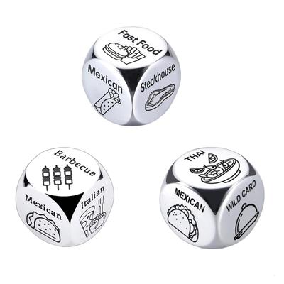 Stainless Steel Dice For Food Selection, A Gift For Dice Selection Difficulties