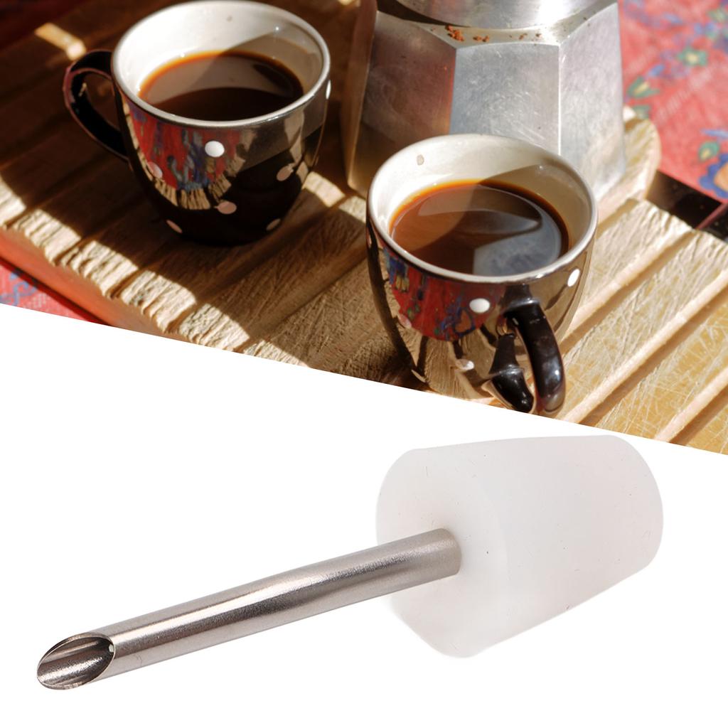 Kettle Spout Extension Nozzle Silicone Stainless Steel Teapot Accessories with Brush for Camping Hiking Backpacking