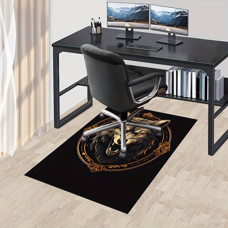 1pc Wolf,Emblem,Ornate Office Carpet Soft Polyester Entrance Carpet Washable Non slip Machine Washab