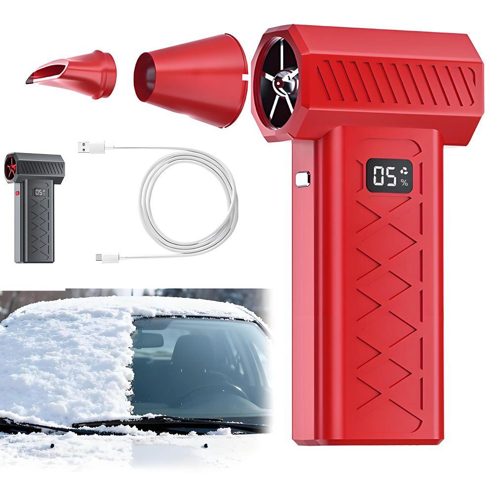Powerful Dual Mode LED Blower 6-Speed Adjustable 130,000 RPM Mini Snow Blower Rechargeable Cordless Blower Home Cleaning