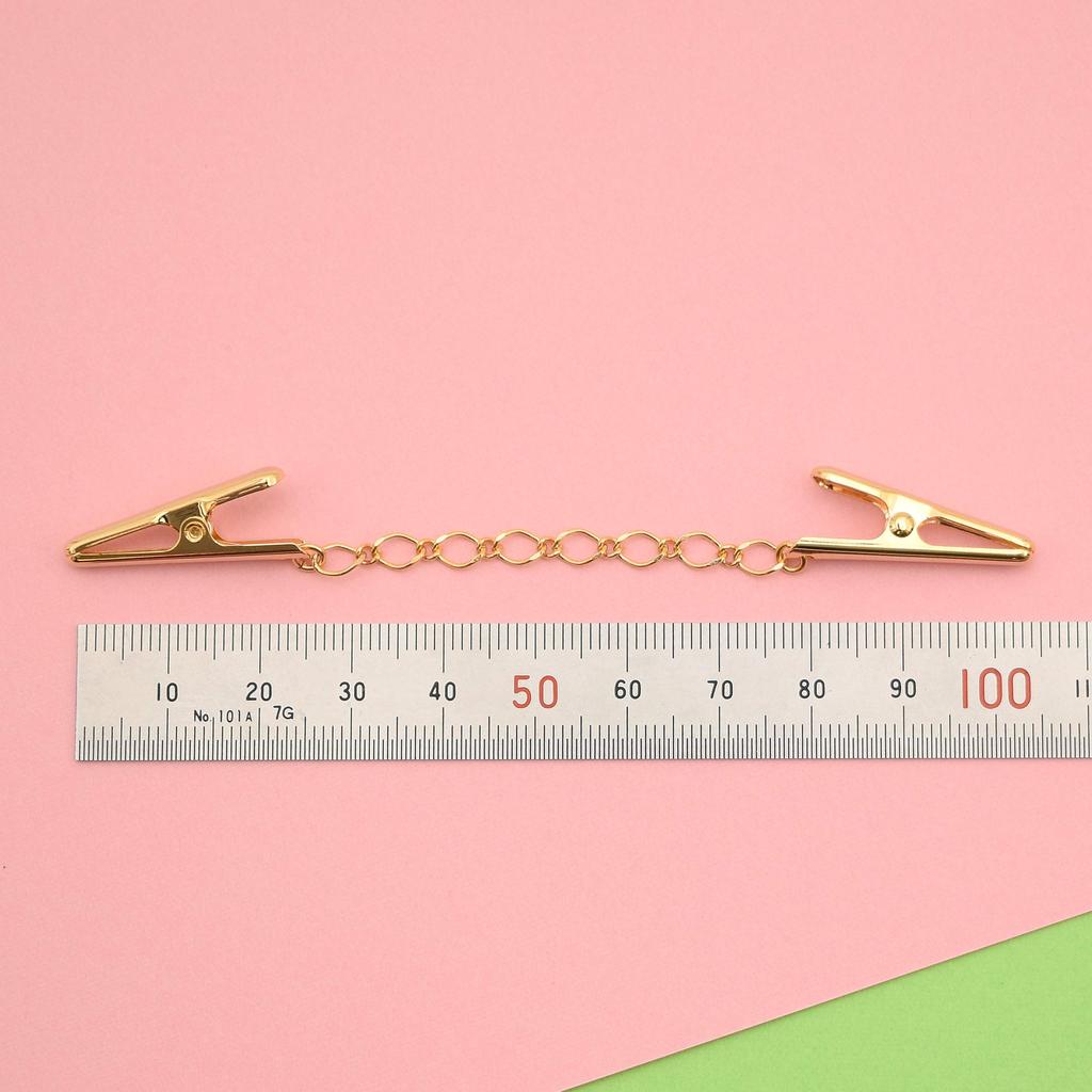 Konatu Stole Clip, Made In Japan, Simple Design, Stole Holder, Cardigan Clip, Scarf Clip, Metal Chain, Gold