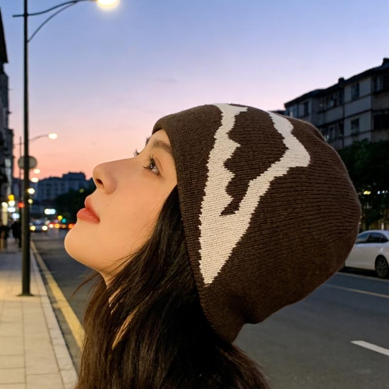 Geometric Jacquard Knit Brimless Hat with Unique Pattern For Adult Teens Stylish Looking And Warmth Cool Weather Headpiece