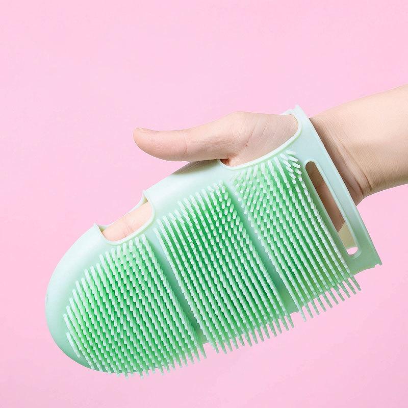 Silicone Bathing Brush Massager Shower Glove Cutin Removing Gloves Bath Brush Body Scrubber Body Exfoliating Skin Care Cleansing
