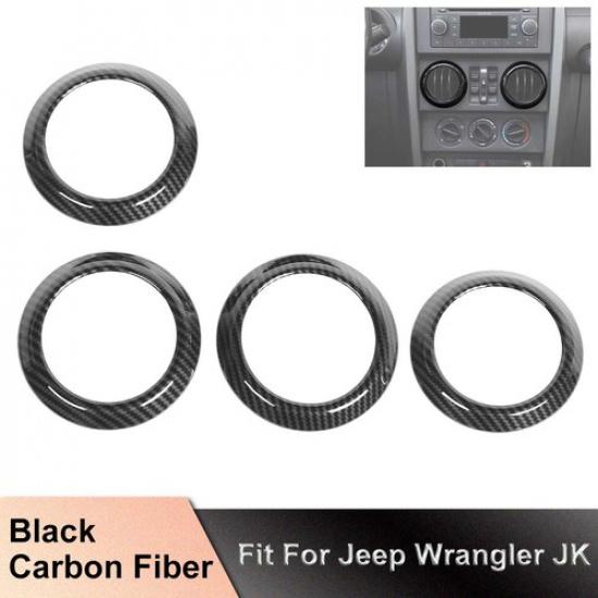 

4pcs Front AC Air Conditioner Vent Outlet Trim Cover for Jeep Wrangler JK 07-10