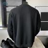 Dingfengbaoluo American Style Crewneck Sweatshirt Men Autumn Patchwork Deconstructed Solid Color Loose Casual Long Sleeve