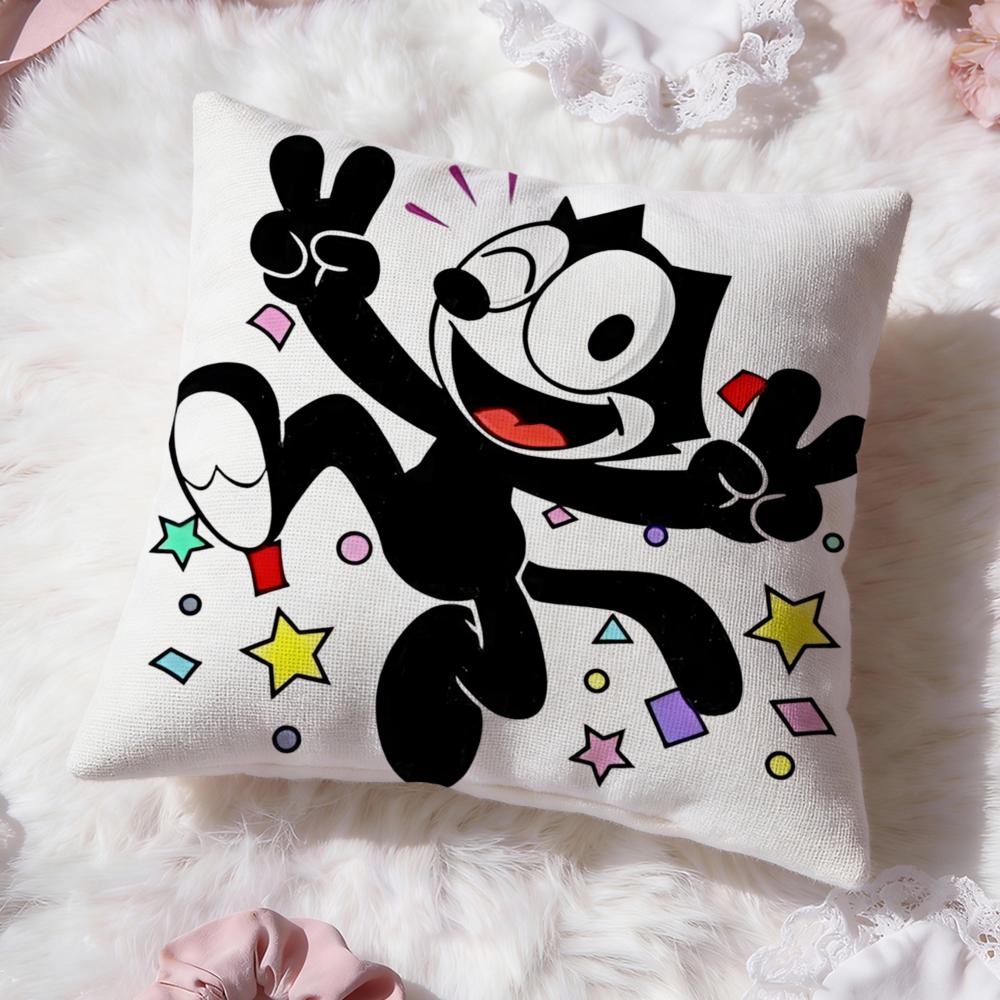 cute f-Felix the Cat Cushion Cover Premium Comfort Reversible Pillow Cove -Two in One Design for Any Room & Car Interior
