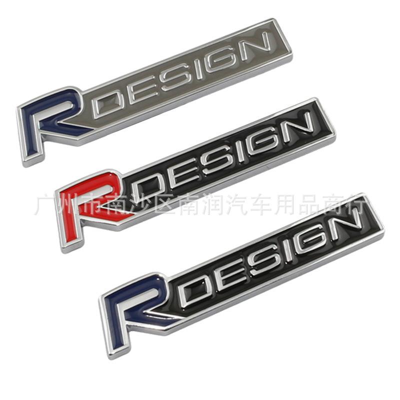 RDESIGN car logo 3D three-dimensional metal body sticker suitable for Volvo S60L V40 V60 modified labeling