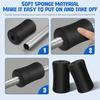 SAFIGLE Gym Equipment Sponge Tubes, 12-Piece Set, Replacement Roller Pads and Foot Pads, 22mm Inner Diameter x 75mm Outer Diameter x 13.5cm Long, Vers